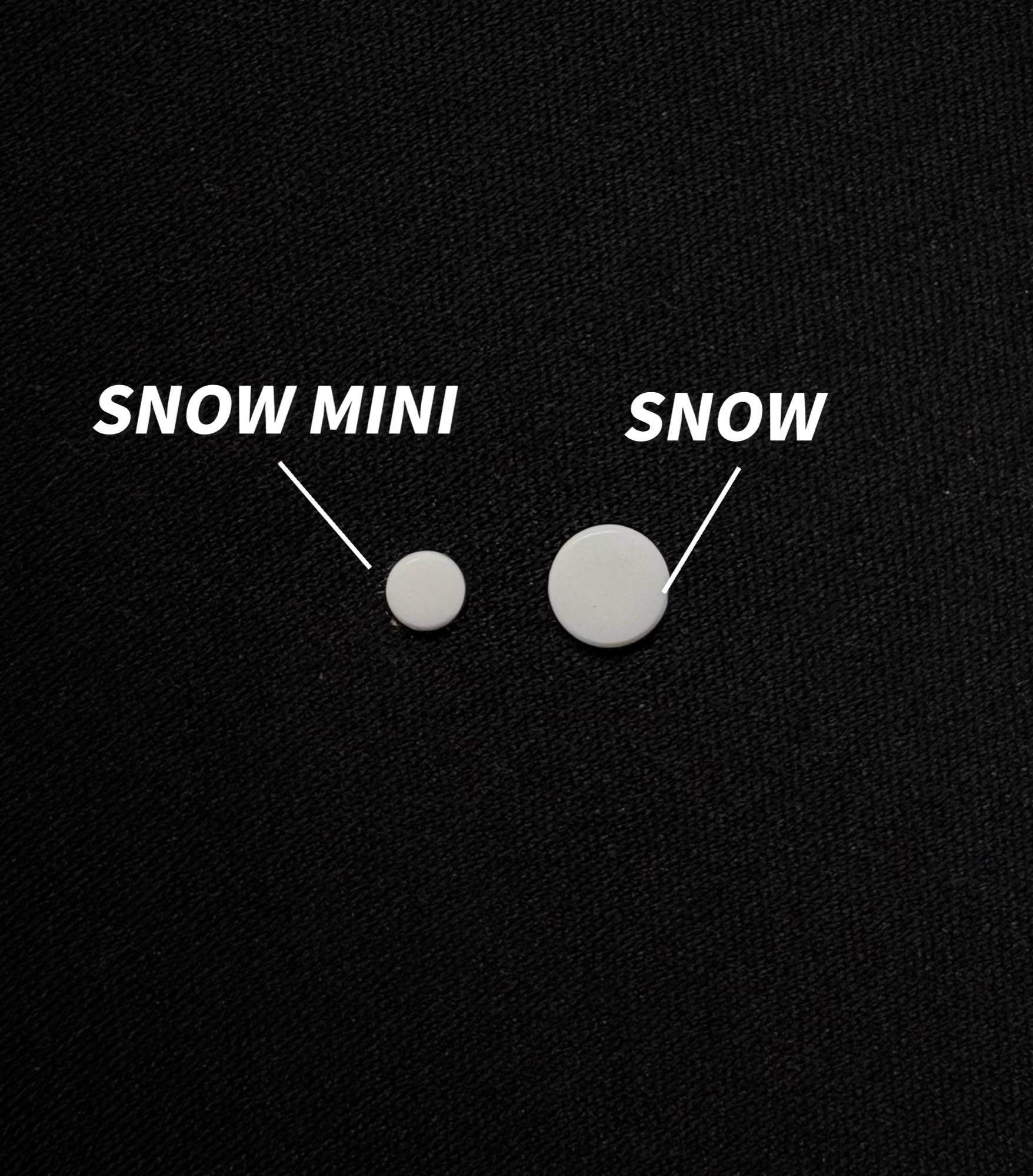 Snow Mini and Snow size comparison