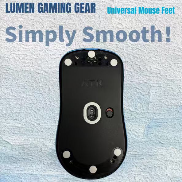 Snow universal mouse feet installed on mouse